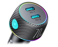 JoyRoom Ładowarka samochodowa 2x USB C 70W z podświetleniem LED - 1257675 - zdjęcie 3
